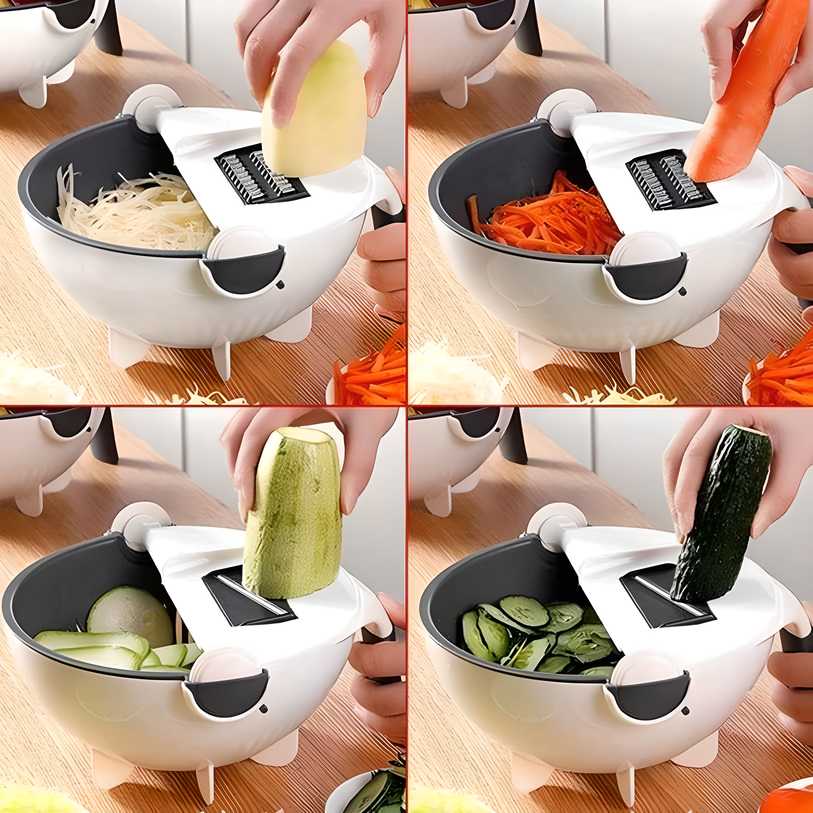 Multifunctional Rotating 7 in 1 Vegetable  Cutter