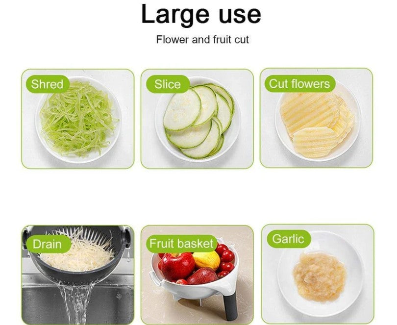 Multifunctional Rotating 7 in 1 Vegetable  Cutter